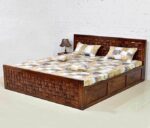 RusticDream Sheesham Solid Wood Bed