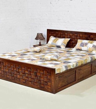 RusticDream Sheesham Solid Wood Bed