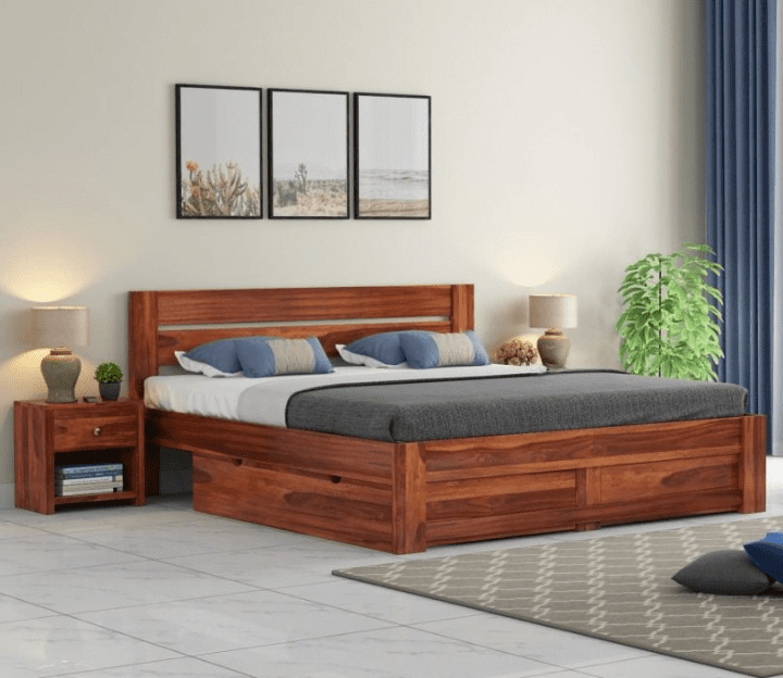 Denzel Sheesham Wood Bed Set