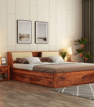 Walken Sheesham Wood Bed
