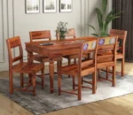 LuxeDine 6 Seater Sheesham Wood Dining Set