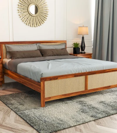 Royal Solid Sheesham Wooden Jali Bed