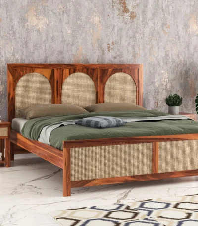 Solid Sheesham Wood King/Queen Size Bed