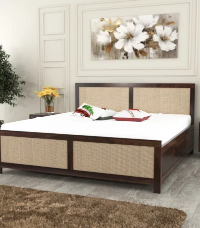 Solid Wood King/Queen Size Bed for Bedroom