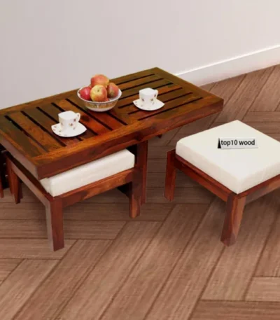 Sheesham Wood Coffee Table With Chair