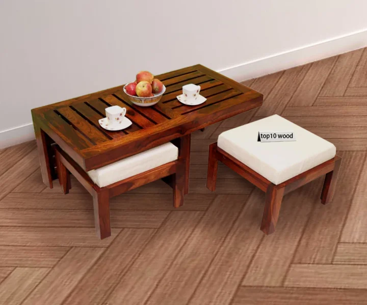 Sheesham Wood Coffee Table With Chair