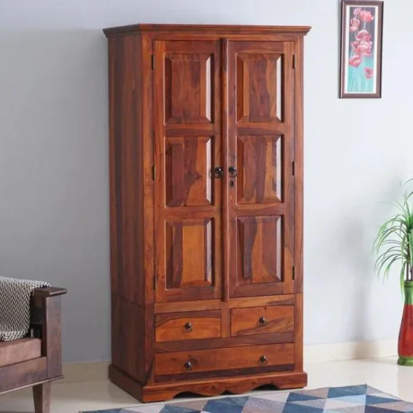 Sweden Sheesham Wood Two Doors Wardrobe