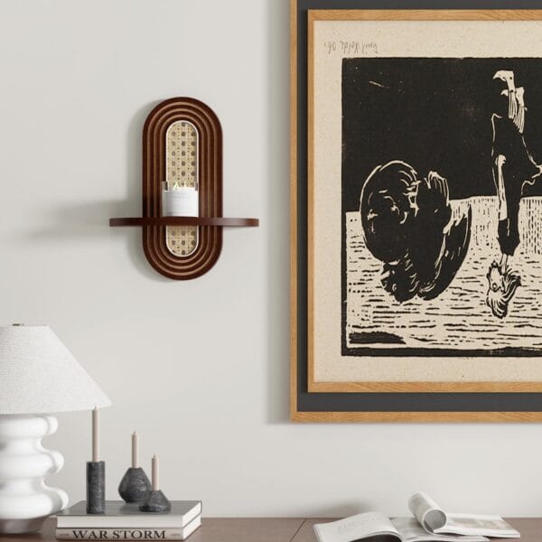 Top 10 wood Wooden Arched Floating Shelf - Boho Decor Wall-Mouted Shelves Book Display Rattan Shelf for Bedroom Living Room Bathroom Nursery Home Office